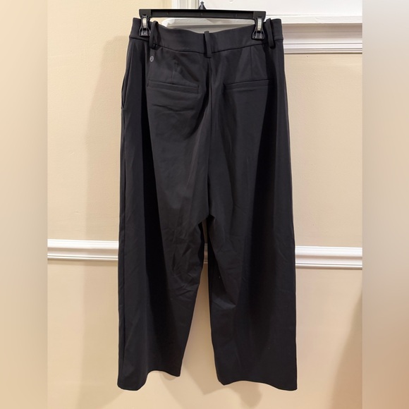 Lululemon High-Rise Daydrift Women's Black Regular Wide-Leg Trousers Pants - Picture 12 of 13